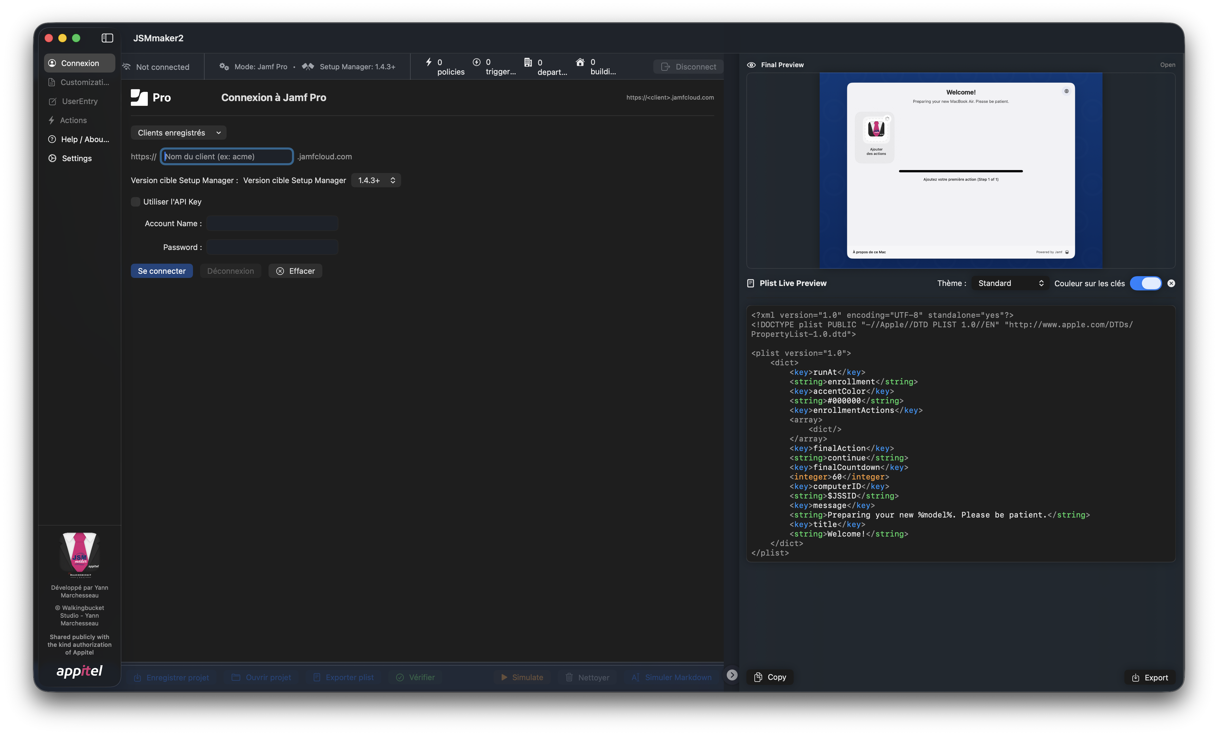 JSMmaker2 Interface